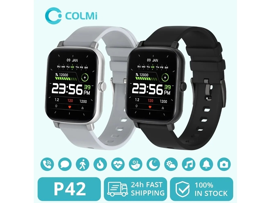 P42 Relógio Inteligente Ips Tela Hd Rastreador de Fitness Ip68 À Prova Dip68 Água Bluetooth Chamada Smartwatch para Android Ios Telefone