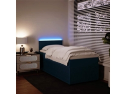 Vidaxl Cama Boxspring Com Colchão 80x200 Cm Veludo Azul