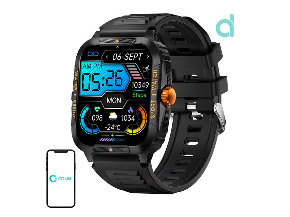 Smartwatch P76 Para Android Ios Relógio De Aptidão Com Medição De Passos E Frequência Cardíaca Colmi