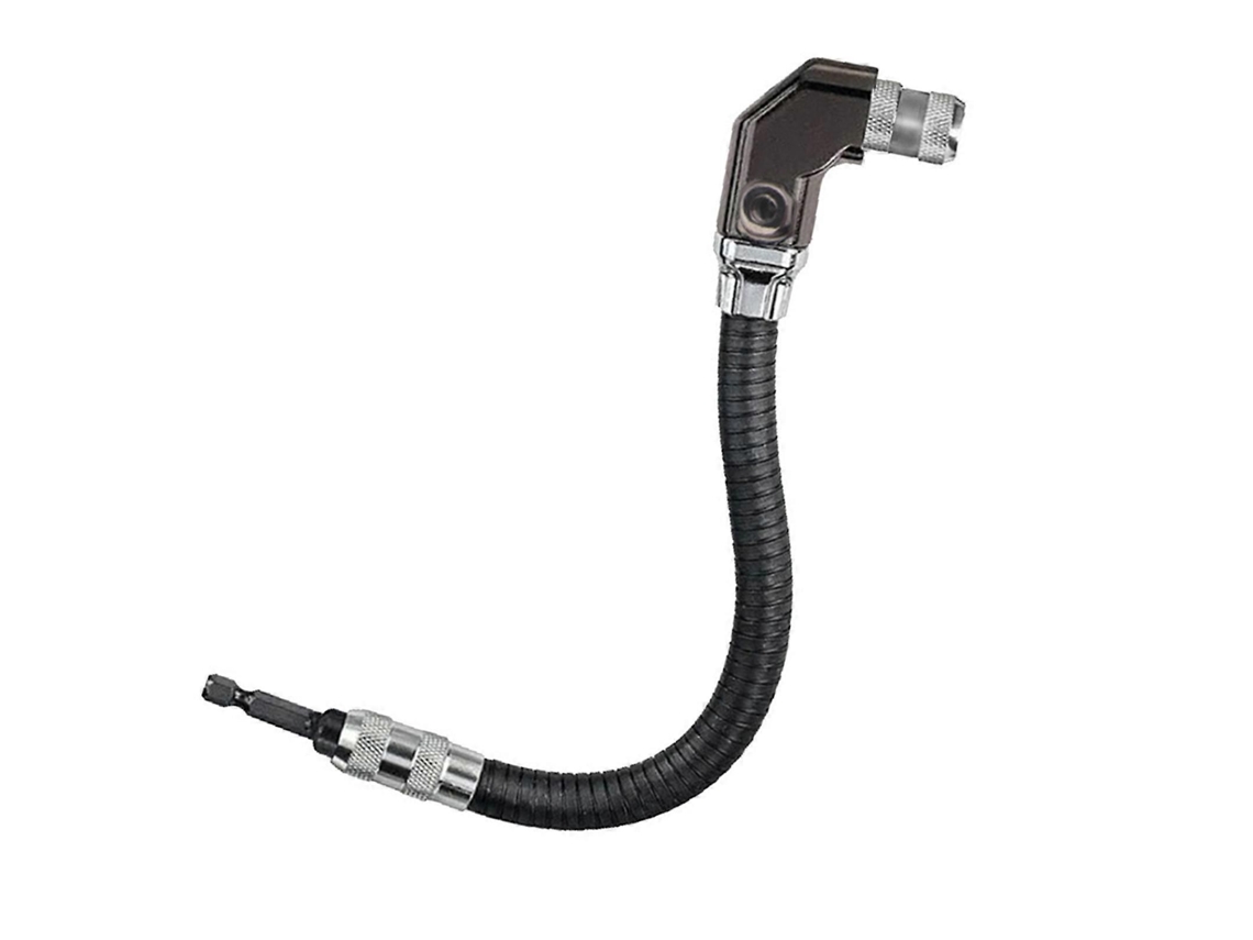 Extensão Flexível Para Furadeira, Haste Universal Com Cabeça Angular, Preta