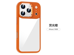 Capa Para Iphone 17 Laranja Dourada Com Proteção Transparente À Prova De Quedas