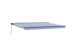 Conjunto 1 Toldo Retrátil Vidaxl Antracite Alumínio (5 × 3,5 M)