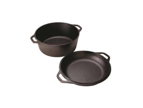Set Tacho Frigideira 26Cm Ferro Fundido Da LODGE
