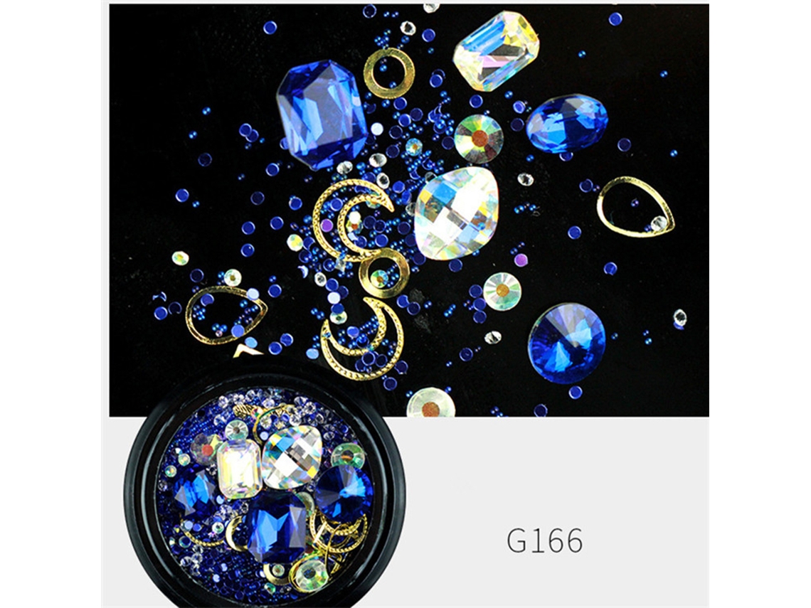 Adesivo De Strass Ab Irregular Com Rebites E Pérolas Para Arte De Unhas Ferramenta Manicure Diy G166