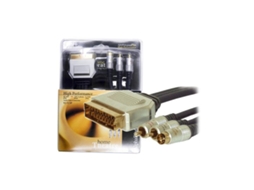 Cabo Scart Macho / 2 Rca Macho + 1 Svhs Macho 1.5M