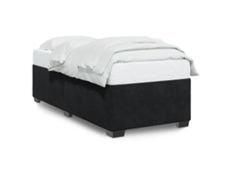 Estrutura de Cama 80x200 Cm Veludo Preto MAISON EXCLUSIVE