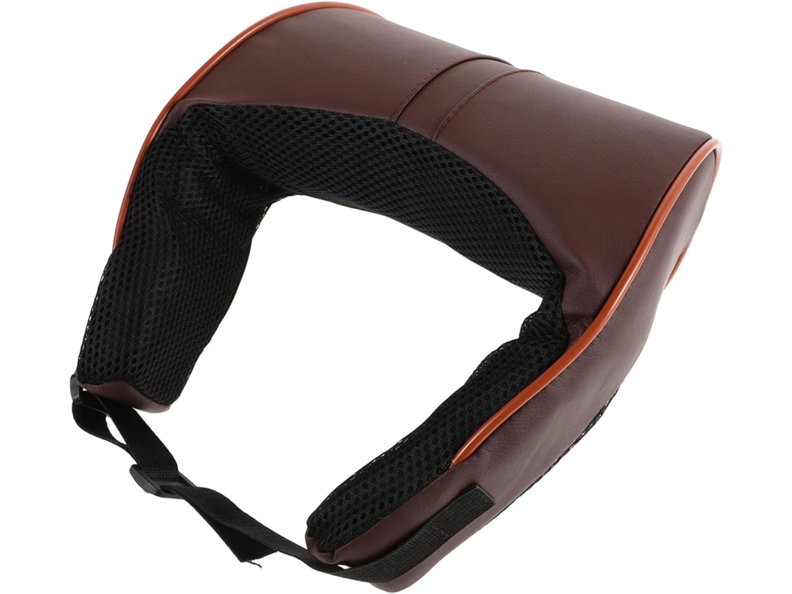 Travesseiro de cabeça para carro em poliéster, suporte cervical ergonômico, capa