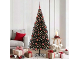 Vidaxl Árvore De Natal Preto 180 Cm Pvc