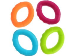 Baluue Conjunto De 4 Anéis Silicone Para Fortalecimento Da Pegada, Anéis Massageadores Para Os Dedos, Anéis De