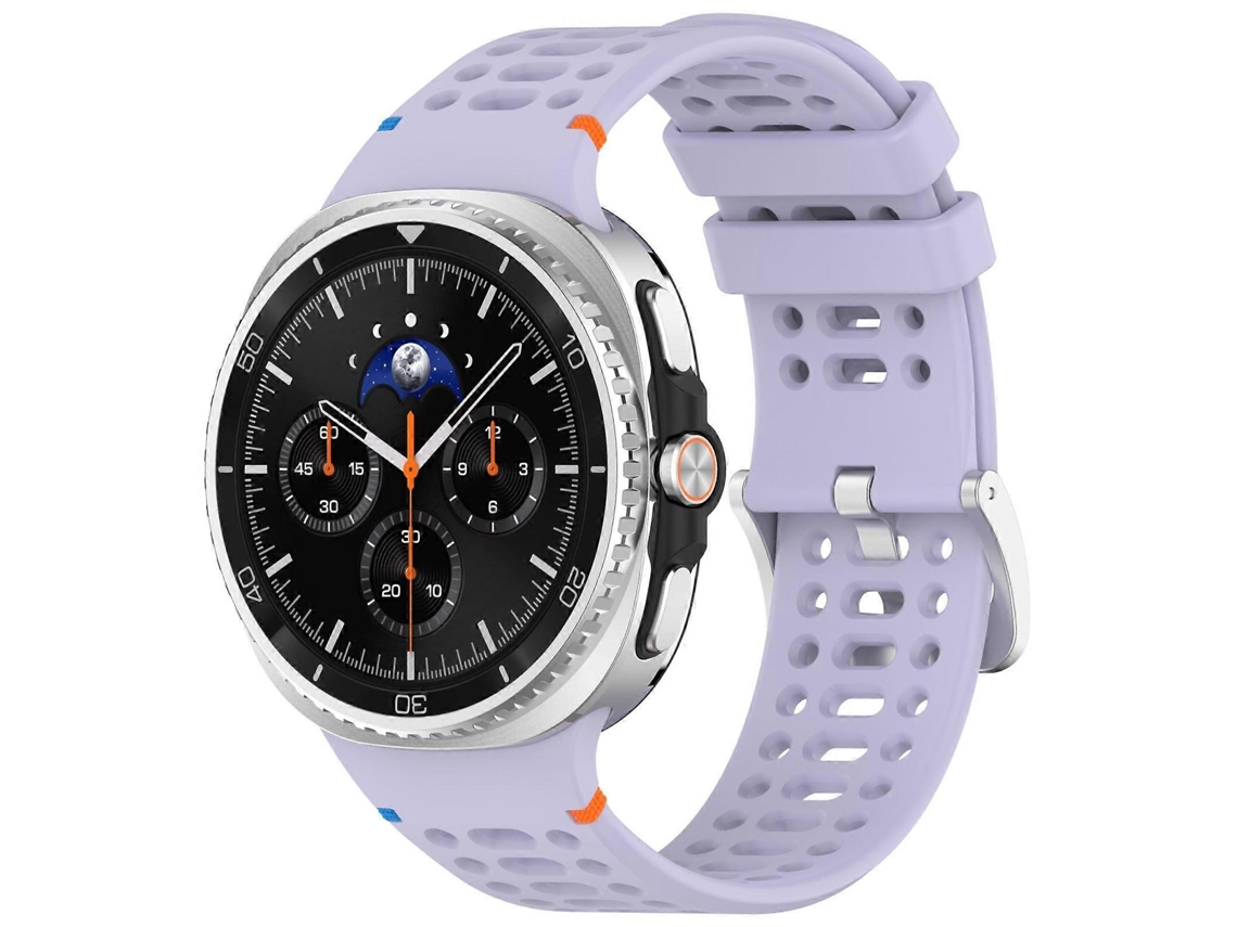 Pulseira De Silicone Respirável Com Fivela De Liga Metálica Prateada Xdfind Para Samsung Galaxy Watch8 / Watch8 Classic