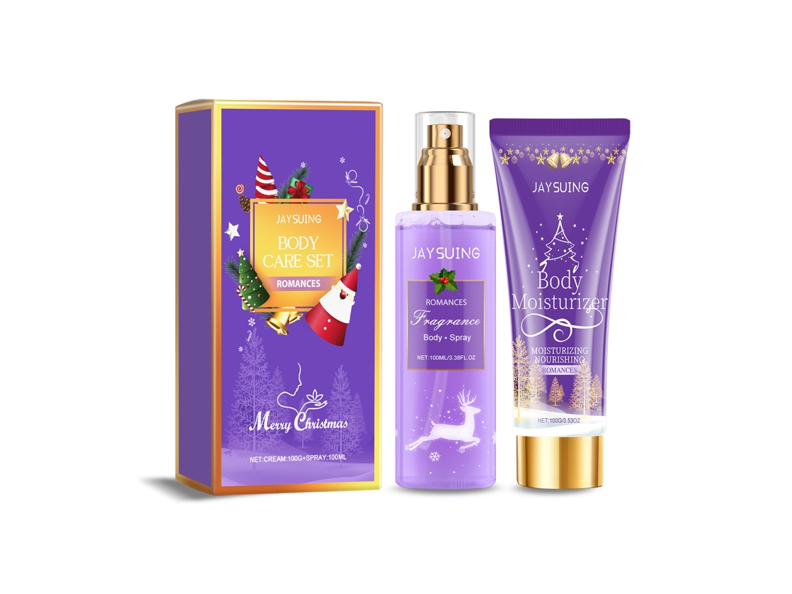 Kit de Cuidados Corporais Natal com Perfume Romântico LAXISCREED