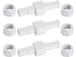 Set de 3 Conectores Rotativos D20 para Mangueira com 6 Acessórios D15 Compatíveis com Limpadores Zodiac Polaris 180 280 380