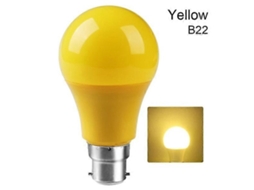 Omni lâmpada Led A60 Lâmpada de Globos Coloridos Ra80 5w 85 265v Base E27/b22 para Museus Lojas Jardins Festas Natal B22 b22 Amarillo
