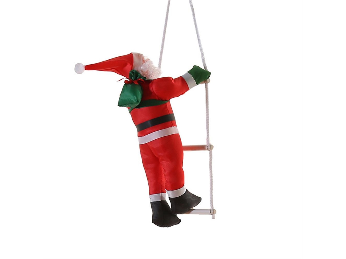 Pingente Natal Papai Noel Escalando Decorar Árvore