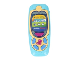 Telefone Brinquedo Infantil Com Música E Luzes Design Cartoon Educativo Interativo Azul