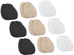 Protetores Metatarsais Femininos, 9 Pares, Acolchoados, Antiderrapantes, Em Gel Transparente, Preto E Bege, Para Salto