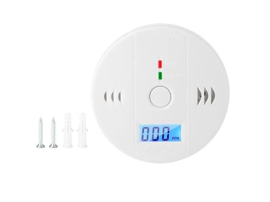 Go03034-Detector de Monóxido de Carbono Gás Fumaça Alarme Alerta de Gás Sensor Co Envenenamento Por Fumaça Branco YWEI