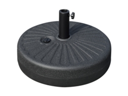 Base Per Ombrellone Con Palo Centrale Φ3.8cm e 4.8cm, Hdpe Nero, ZENCORE SERVICES