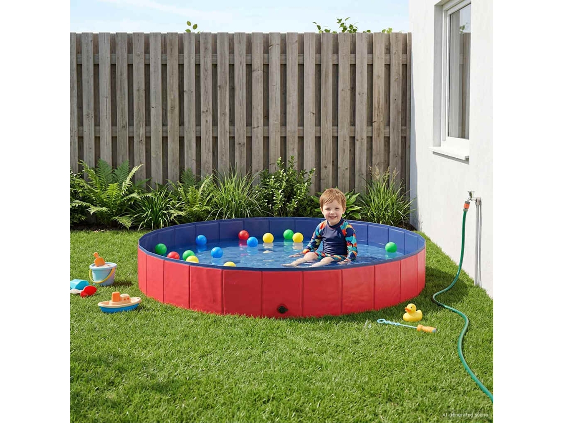Vidaxl Piscina Infantil Ø200 X 30 Cm Redondo Para Vermelho
