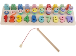 Conjunto De Blocos Madeira 3 Em 1 Montessori Para Crianças Idade