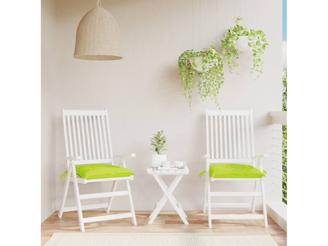 Vidaxl Almofadões De Cadeira 2 Pcs Tecido Oxford Verde Brilhante