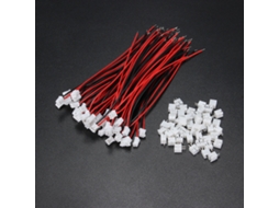 Excellway 100 Peças Mini Micro Jst 2.0 Ph Conector de 2 Pinos com Cabos de 120 Mm MDUG