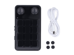 Teclado Mecânico De 12 Teclas Com Luz Rgb, Dois Botões, Switch Azul, Programável, Wireless Bt 2.4g E Usb-c