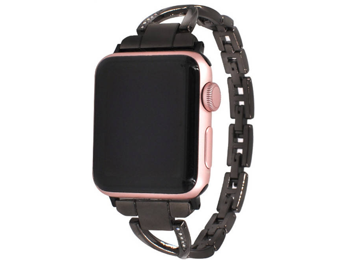 Bracelete Apple Watch 42 mm WJS Metal Preto
