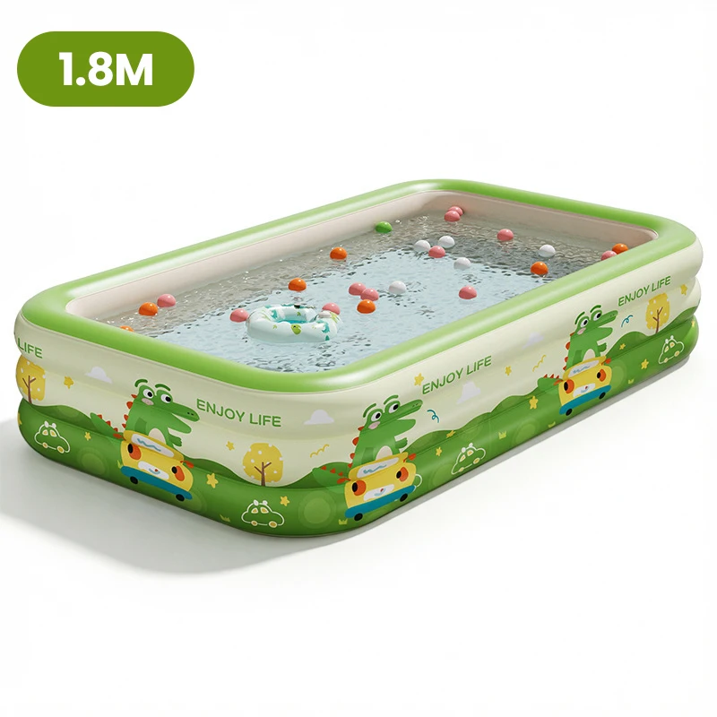 Piscina Inflável Doméstica , Modelo Reforçado, Ideal para Quintal e Brincadeiras Aquáticas em Família. MDUG (1,8 M)