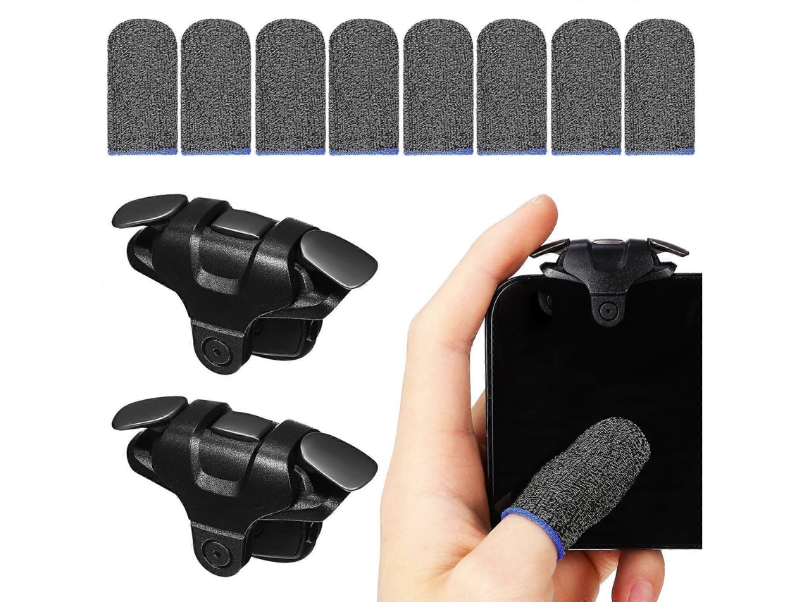 Conjunto De Gatilhos Para Jogos Mobile, Controladores Para Jogos Em Celular Com Dedos Protetores Hengjian