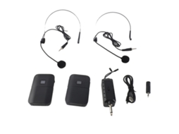 Micrófono Inalámbrico UHF de Diadema con Receptor, Transmisor y LED, Alcance 50-100 m | S/MARCA