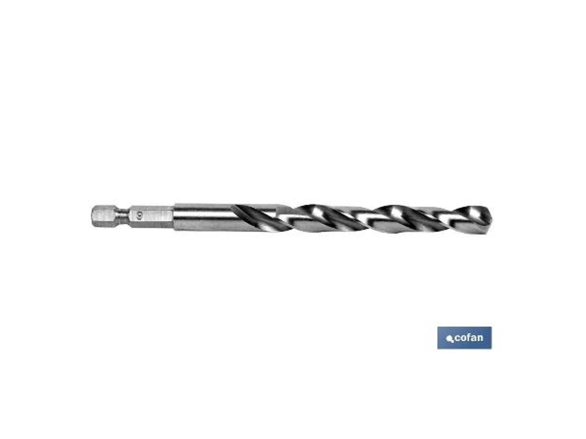Broca rectificada hss mango hex. 1/4 10 mm