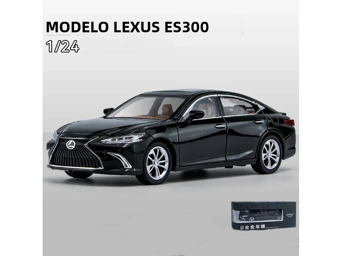 (preto) Lexus Es300 Em Escala 1:24, Modelo De Carro Em Liga Metálica.