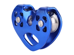 Rebe-trolley De Cable Con Polea Dual De Doble Eje En Forma De Corazón Para Alpinismo Y Escalada En Rocas Azul