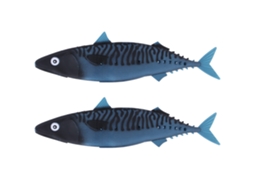 Silicone Lure Soft Simulation Empty Belly Mackerel Rubber Coat (2 Pcs 29cm/67g Dark Blue)