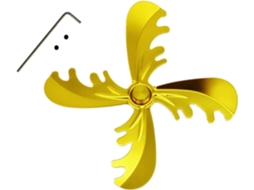 Ventilador De Lareira 4 Pás Com Motor Aquecimento, Pás De