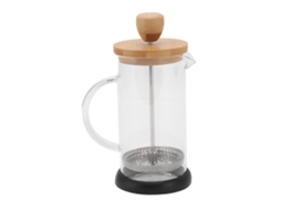 Cafeteira Francesa De Aço Inoxidável Com Filtro, Capacidade 350ml, Cabo Bambu, Estilo Moderno E Retrô Para Uso Diário.