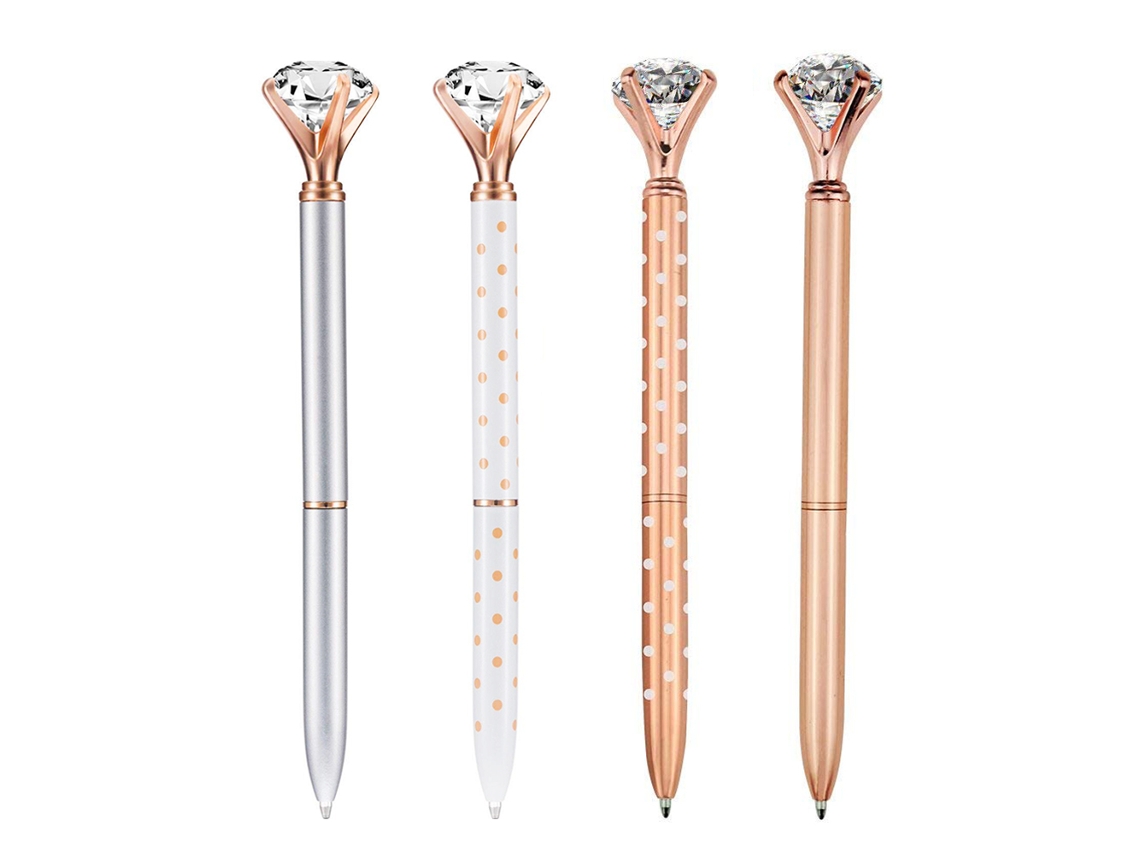 4pcs Caneta Esferográfica De Metal De Cores Diferentes Materiais Escolares E Escritório Caneta