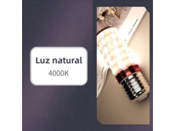 Lâmpadas Led Tipo Milho (15w, Base De Rosca E27, Luz Natural) Com 10 Unidades E Chip Smd2835.