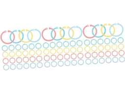 Conjunto de 240 pastas plásticas Argolas para scrapbooking, cartões, material de escritório e material escolar.