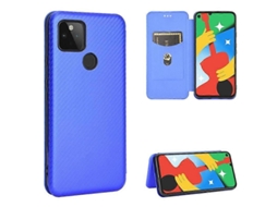 Capa De Tpu Pc Couro Pu Com Textura De Fibra De Carbono Horizontal E Compartimento Para Cartão Para Google Pixel 4a 5g