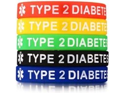 Netbiio 5-pulseiras De Identificação Médica Em Silicone Tipo 1 2 Para Diabéticos Unissex Masculino Feminino 7