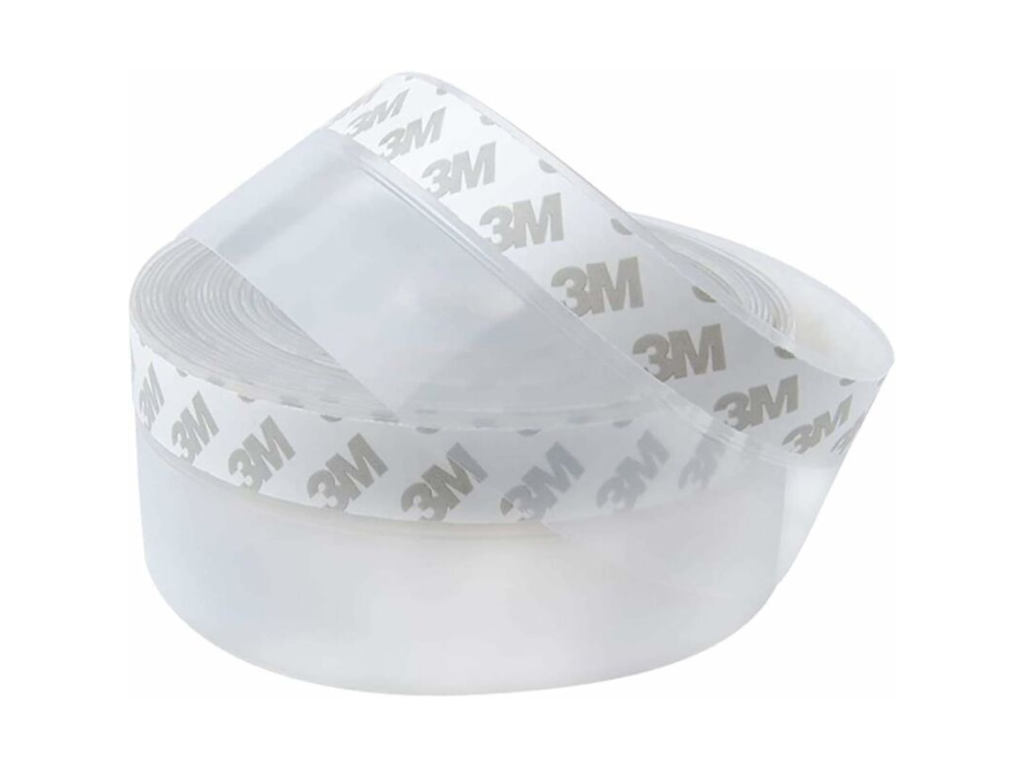 2 Unidades De Fita De Vedação Autoadesiva Para A Parte Inferior Da Porta, 5 M X 4,5 Cm, De Silicone Para E Janelas (transparente)
