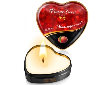 Vela de Massagem Mini Videira Pêssego Caixa Coração 35Ml U Peach PLAISIRS SECRETS