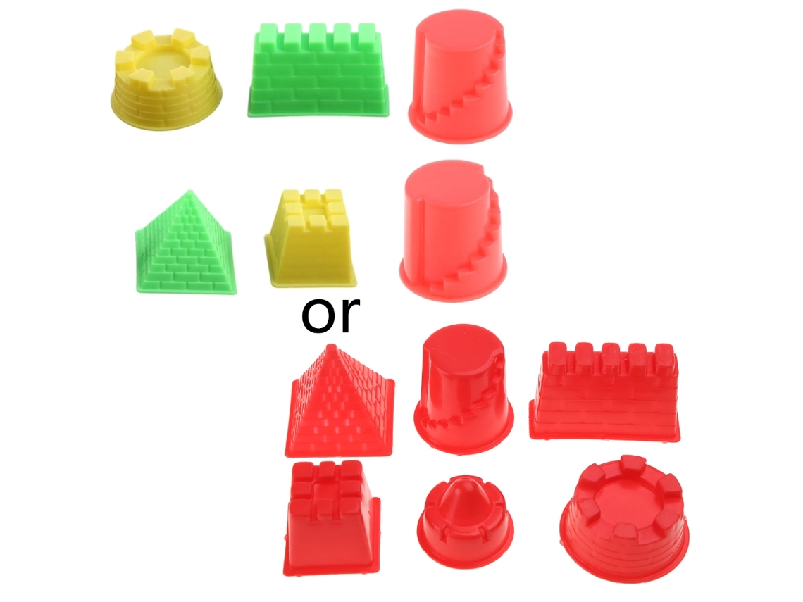 Conjunto De 6 Peças Brinquedos Praia Para Crianças, Esculturas Areia Brincar Ao Ar Livre E Na Piscina. -aquaforge