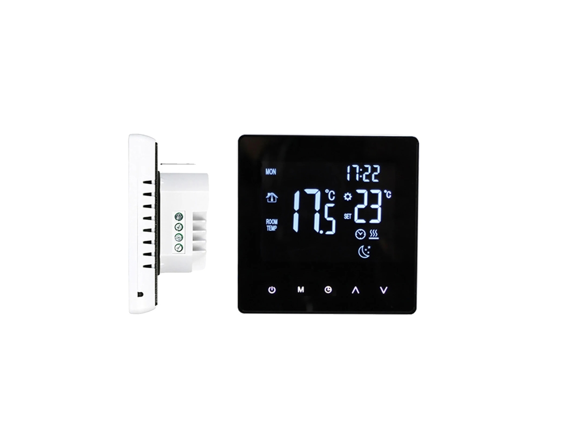 Termostato Inteligente, Tela Touch Lcd, Controle Programável Semanal, Branco Wifi