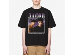 Rockinstone Twilight Movie Jacob 90's Style Black Adult T-shirt Size:l