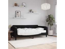 Vidaxl Sofá-cama Com Colchão 90x190 Cm Veludo Preto