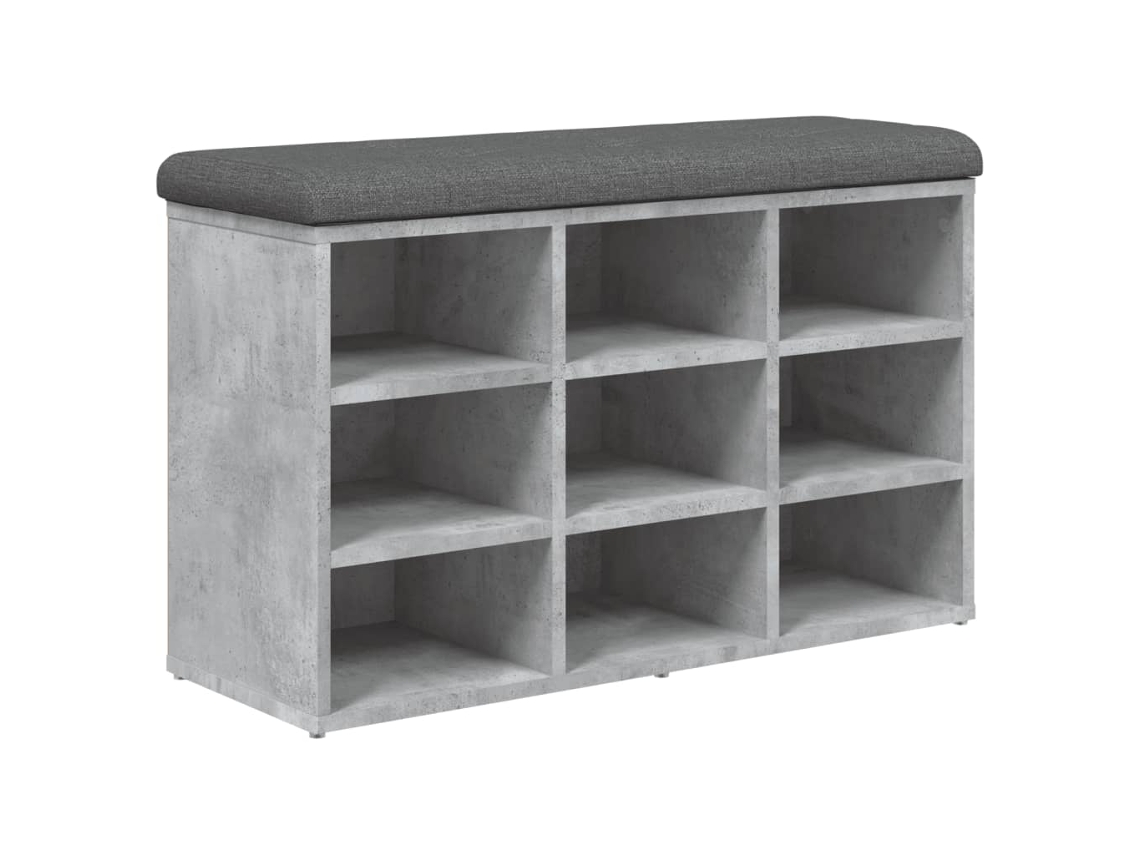 Shoe Bench, Shoe Benches Vidaxl Cinzeto Madeira Processada (82 X 32 X 50 Cm)