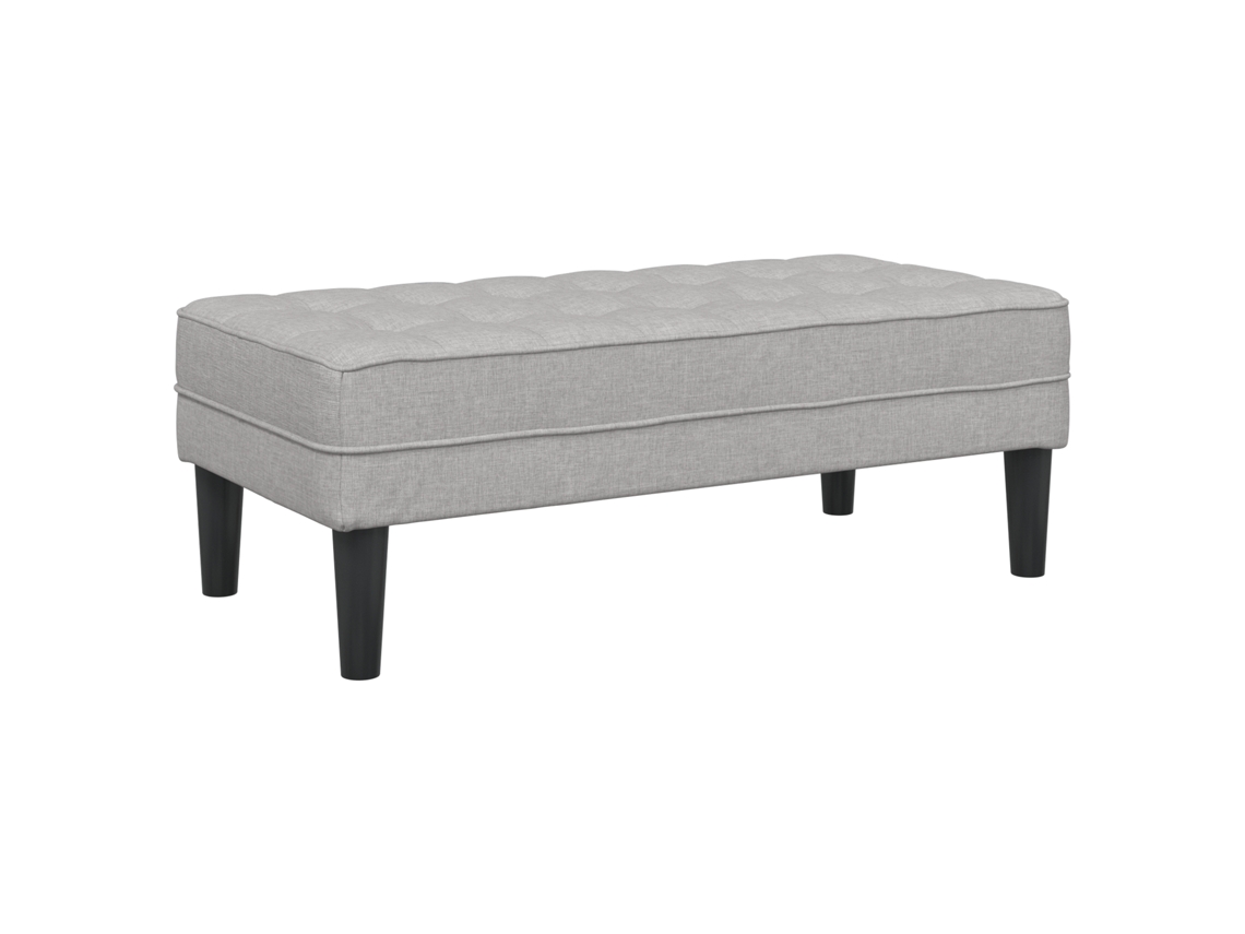 Conjunto 1 Otoman Moderno Vidaxl Cinzento Contraplacado (113 X 57 X 39 Cm)